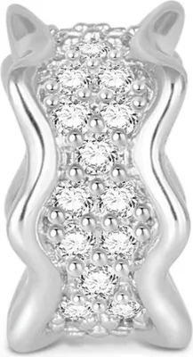 Produktbild von Gnoce Charm Pavé Zwischenelement EMC019 Silber