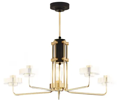 Productafbeelding van Chandelier RAMIREZ, zwart-goud, 5xE27x20W, metaal, afmetingen: 64x70x70cm, IP20, merk: Jupiter