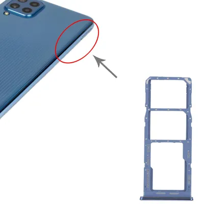 Produktbild von Dual Sim + Micro SD Karten Halter Adapter für Samsung Galaxy M32 5G Blau