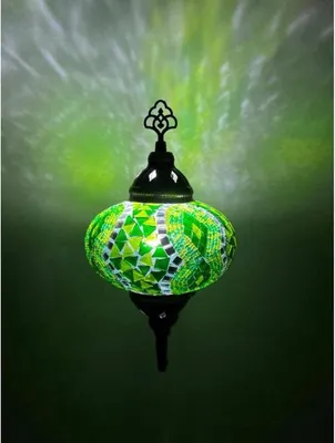 Immagine prodotto di Lampada da parete in stile marocchino con mosaico turco – illuminazione da parete verde per un'atmosfera romantica