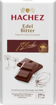 Immagine prodotto di Hachez Bitter Bar Nobile Cioccolato Fondente Contenuto 100g