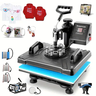 Immagine prodotto di Warmtepers 8-in-1: pressa termica multifunzione, pressa per trasferimenti, pressa per sublimazione, pressa per t-shirt