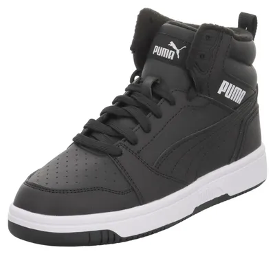 Produktbild von PUMA Uni Kinder Rebound V6 Mid Wtr Jr Sneaker, Shadow Gray Puma Black Puma Wh