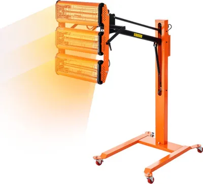 Immagine prodotto di Lampada a infrarossi ad alte prestazioni per l'indurimento della vernice da 3300 W - Essiccatore per auto per studi di verniciatura - Asciugatura rapida per un'asciugatura completa dell'auto - Sollevamento idraulico con protezione di sicurezza - Facile installazione