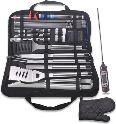 Obrázek produktu pro Sada nádobí 30 v 1 do outdoorové tašky – nádobí na kempování, piknik a grilování