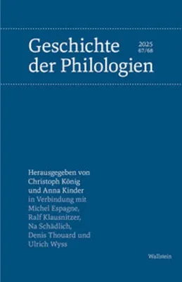 Image de Geschichte der Philologien