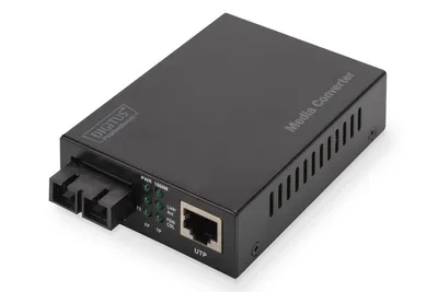 Produktbild von DIGITUS Gigabit Medienkonverter, RJ45 / SC