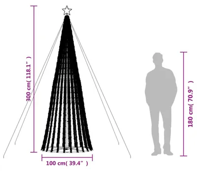 Produktbild von vidaXL LED Weihnachtsbaum 688 LEDs Kaltweiß 300 cm
