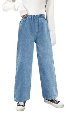 Produktbild von Weite Jeans für Mädchen mit elastischem Bund