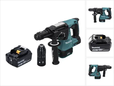 Zdjęcie produktu dla Makita DHR 243 G1 akumulatorowa wiertarko-wkrętarka udarowa 18 V SDS plus bezszczotkowa + 1x akumulator 6,0 Ah - bez ładowarki