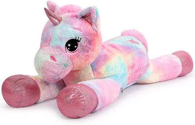 Produktbild von Plüscheinhorn 80 cm, rosa, für Kinder, Kuscheltier