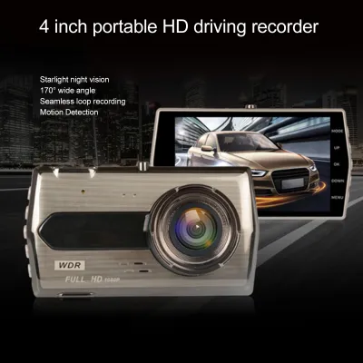 Obrázok produktu pre Automatický záznamník jazdy DVR 4-palcový IPS displej 170° širokouhlý objektív 1080P univerzálny čierny