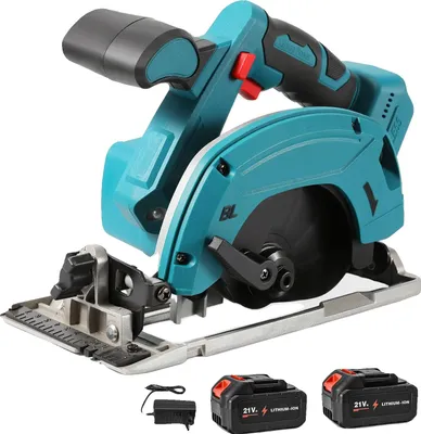 Obrázek produktu pro Okružní pila, bezkartáčový motor, víceúhelníkový řez, s 2× baterií