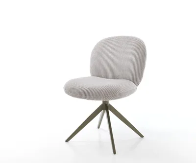 Produktbild von DELIFE Drehstuhl Nube-Flex Cord Silbergrau Kreuzgestell breit Effektfinish Titan 360° drehbar Taschenfederkern