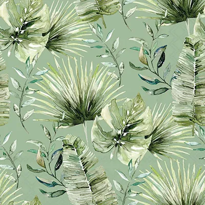 Produktbild von Servietten 25x25 cm - Jungle leaves green