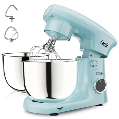 Küchenmaschine 800 W, 2 Edelstahlschüsseln 4+5 l, 10 Stufen