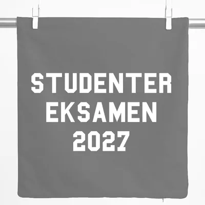 Produktbild von Huuraa Kissenbezug Studentereksamen 2027 Abschluss Dänemark 40x40cm Steel Grey Baumwolle Dekokissenbezug Geschenkidee