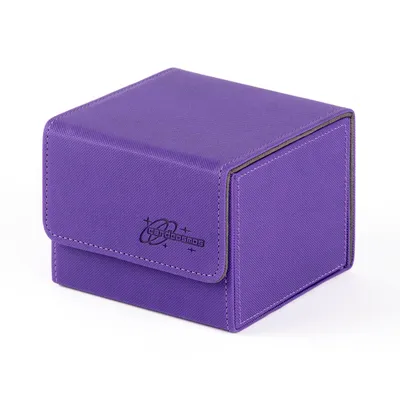 Produktbild von cardcosmos 60+ Premium Toploader Box Lila mit Magnetverschluss
