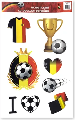 Image de Autocollant de fenêtre EK/Champion du monde de football Belgique 8198