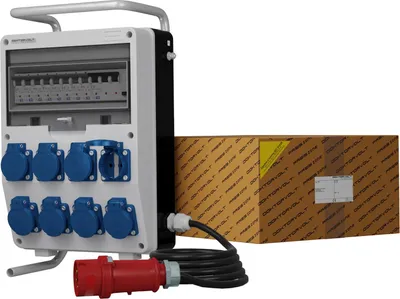 Immagine prodotto di Distributore di potenza TD-S/FI 8x230V cavo 5x4mm2 SKHU rack Doktorvolt® 0342