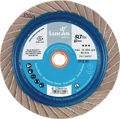 Immagine prodotto di LUKAS Disco lamellare abrasivo SLTflex allumina zirconia ø 125 mm grana 40