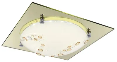 Produktbild von LED Deckenlampe, Chrom, Glas, Kristalle, Gold, L 31,5 cm