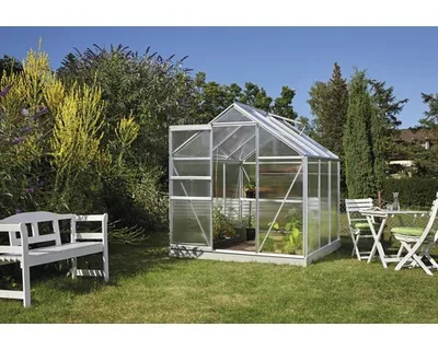 Obrázek produktu pro Skleník Vitavia Comet 3800 polykarbonát 4 mm 195 x 195 cm hliník vč. základového rámu