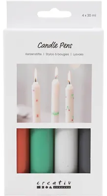 Image de Creativ Company Set de crayons pour bougies - couleurs de Noël - 4x30 ml - DIY