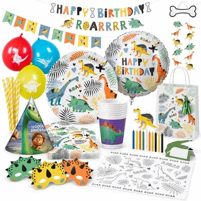 Produktbild von Party Deko Set Dinosaurier Geburtstagsdeko Partyset Kindergeburtstag Dekoration
