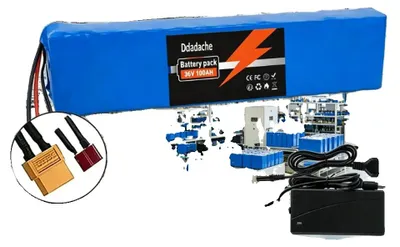 Immagine prodotto di Batteria per scooter elettrici, 36V, 100000mAh, tecnologia agli ioni di litio, caricabatterie XT60-T