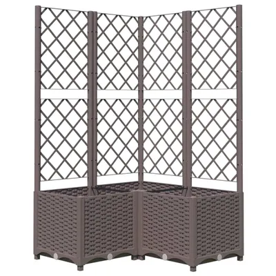 Immagine prodotto di Fioriera da Giardino con Graticcio Marrone 80x80x136 cm in PP