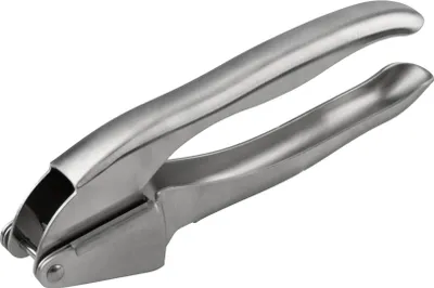 Image de FMprofessional presse-ail en acier inoxydable Qualité professionnelle et durabilité pour ta cuisine, lavable au lave-vaisselle, poignée ergonomique