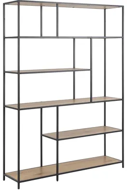 Zdjęcie produktu dla Actona Seaford, Czarny, Dąb, 5 pół., Stal, Drewno, Czarny, Stal