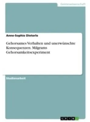 Image de Gehorsames Verhalten und unerwünschte Konsequenzen. Milgrams Gehorsamkeitsexperiment