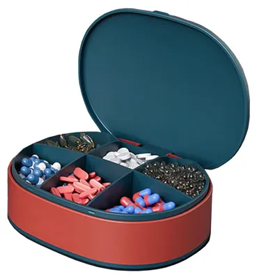 Productafbeelding van Solidchoice - Pillenorganizer met 6 Compartimenten en Gespdeksel
