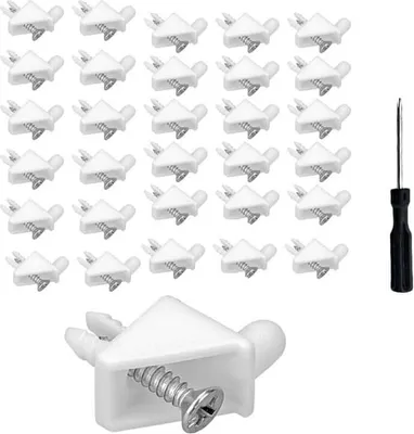 Produktbild von 30 Stück Bodenträger, Regalbodenträger passend als Ersatzteil für IKEA Regalbodenträger PAX Bodenträger für Einlegeböden Kleiderschrank, Einlegeboden Halter für Bodenhalter (Weiß,5mm)