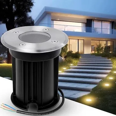 Zdjęcie produktu dla Reflektor podłogowy LED do zabudowy GU10 wodoszczelny IP67 stal nierdzewna