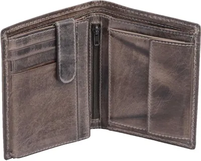 Produktbild von Echtleder Kombibörse taupe 13x10cm mit 6 Kreditkartenfächern und Kleingeldfach