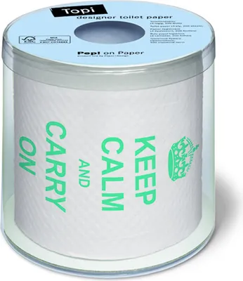 Produktbild von Toilettenpapier Rolle Keep calm - Ruhe bewahren 3-lagig