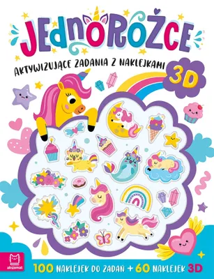 Obrázek produktu pro 3D Einhorn Aufgabenbuch mit Stickern
