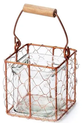 Immagine prodotto di Candele in rame, dimensioni 9x9x9 cm, con un contenitore di 7,5x7,5x7,6 cm