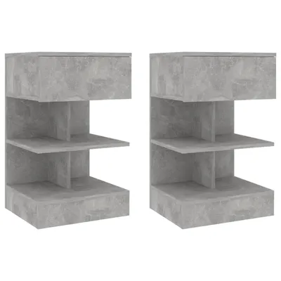 Zdjęcie produktu dla VidaXL 808657, Kolor betonu, Drewno, 400 mm, 350 mm, 650 mm, 2 szt.