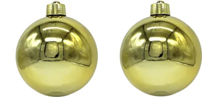 Produktbild von Weihnachts-Kugel XXL Ø 20cm - 2 Stück gold glänzend