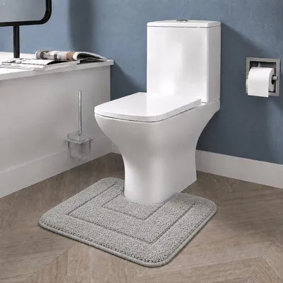 Imagen del producto de Uniqoos® LitaLente, alfombrilla para baño, 40 x 50 cm – microfibra suave, absorbente y antideslizante, lavable a máquina, color gris