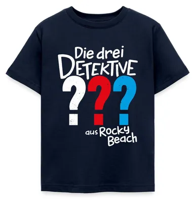 Produktbild von Spreadshirt Die Drei Fragezeichen Kids aus Rocky Beach Kinder T-Shirt, 110/116 (5-6 Jahre), Navy