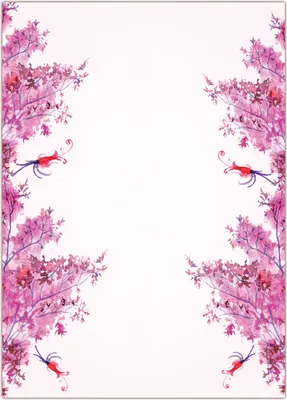 Produktbild von Motiv Briefpapier (rosa Ranken-5188, DIN A4, 100 Blatt) Motivpapier schöne rosafarbene blühende Bäume