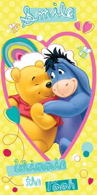 Immagine prodotto di Jerry Fabrics Asciugamano da spiaggia 70x140 Winnie the Pooh Giallo 1300 Cotone Bambini25