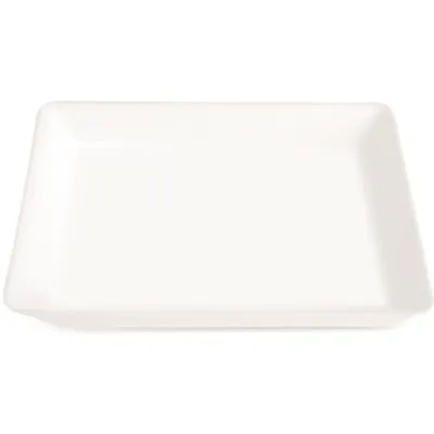 Produktbild von Einweg-Teller Eleganza Zuckerrohrfaser quadratisch 17x17cm VE=50 Stück weiß