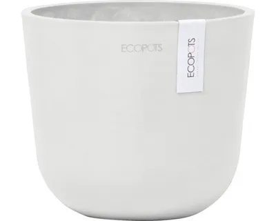 Produktbild von Blumentopf Ecopots Oslo Kunststoff Ø 16 cm H 13,7 cm weiß