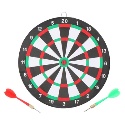 Produktbild von Zielscheibe für Dart, 24 cm Durchmesser, inklusive 2 Dartpfeilen in einer Blisterverpackung